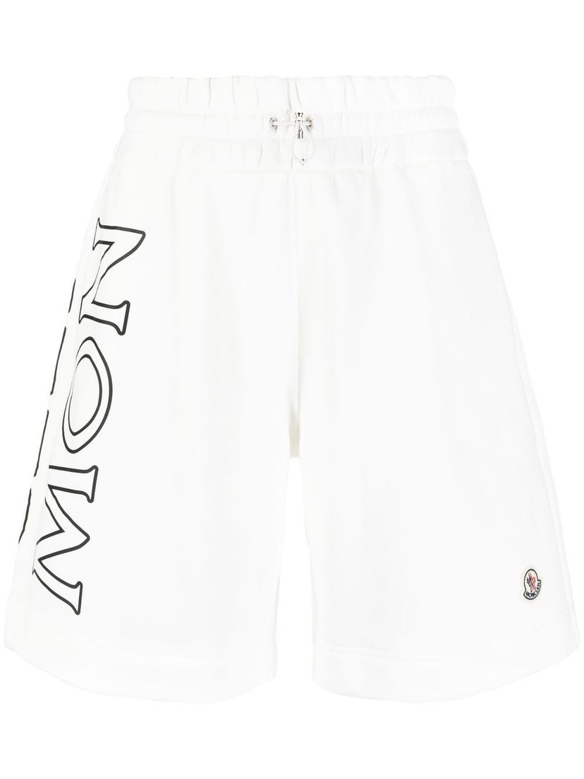 Shorts Moncler Logo Print Toggle Shorts Vit | H2 093 8H00018 809KX 034