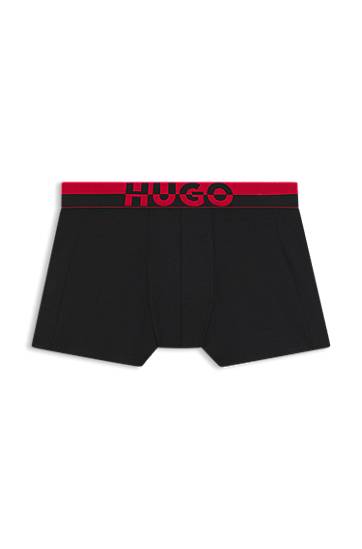 Boxare BOSS Three-pack modal-blend trunks with logo waistbands Svart | 50545667