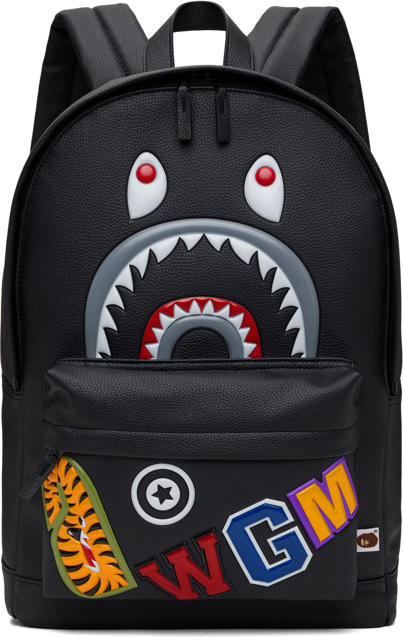 Ryggsäck BAPE Shark Daypack Backpack Svart | 001BAK701005F