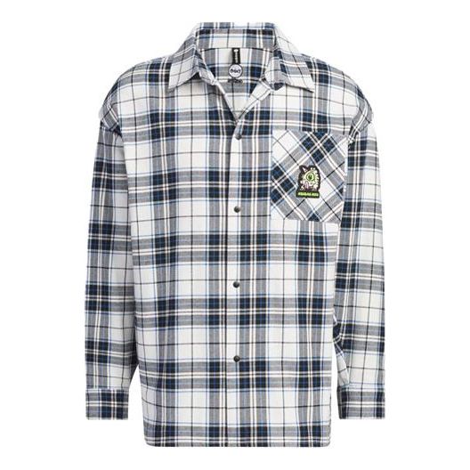 Skjorta adidas Originals Detachable Sleeve Plaid Shirt Vit | IK5155