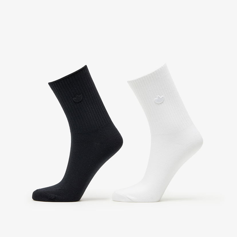 Strumpor adidas Originals Premium Essentials Crew Sock 2-Pack White/ Black Flerfärgad | IC8699