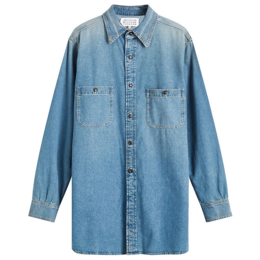 Skjorta Maison Margiela Denim Work Shirt Blå | S50DT0042-S30815-966