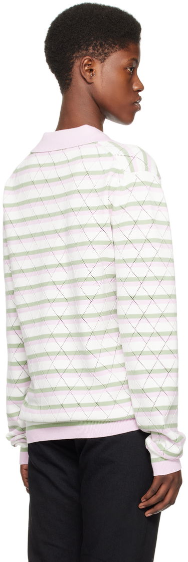 Sweater We11done We11done Striped Knit Polo Shirt Flerfärgad | WD-KT0-24-639-U-LP, 2