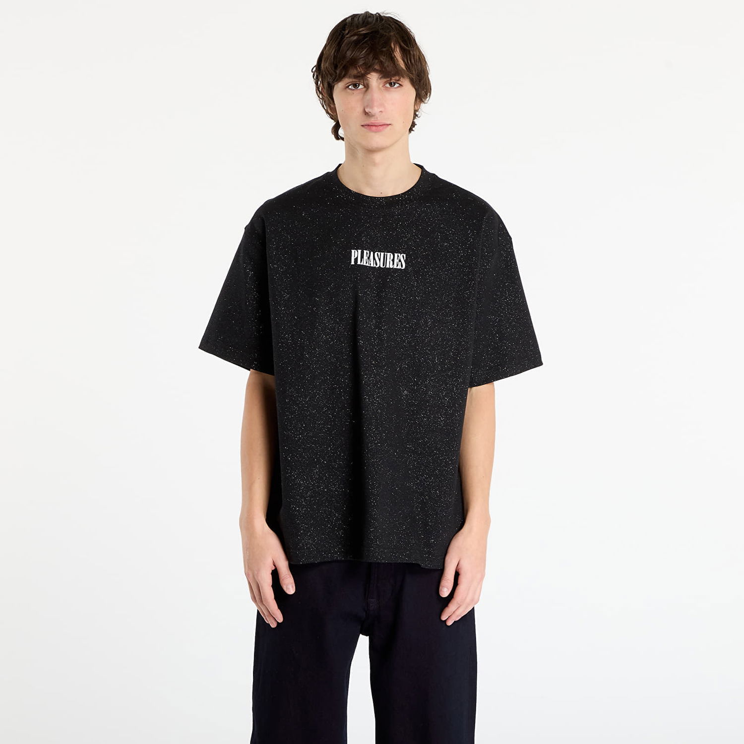 T-shirt Pleasures Starry Heavyweight T-Shirt Svart | P25F042-BLACK, 0