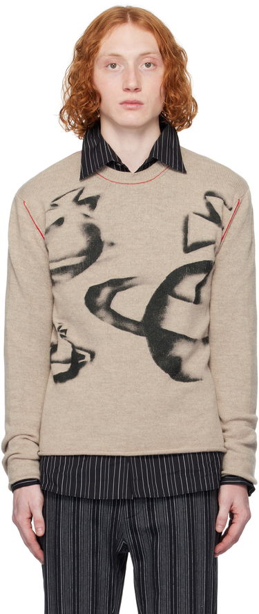 Sweater Vivienne Westwood Vivienne Westwood Orbit Print Sweater Beige | 2701002B-Y0018-, 0