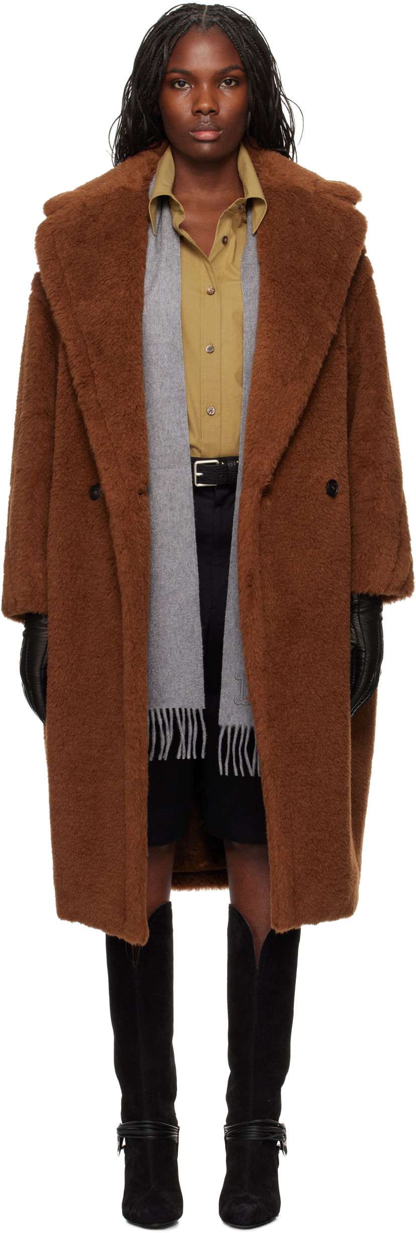 Rockar Max Mara Max Mara Tedgirl Teddy Coat Brun | 2421016042600 MM10501