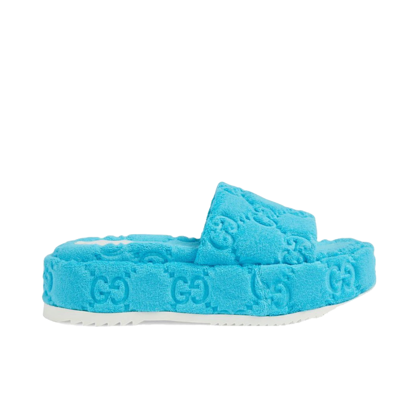Sneakers och skor Gucci GG Platform Sandal Blue Turkos | 700599 U2O00 4917