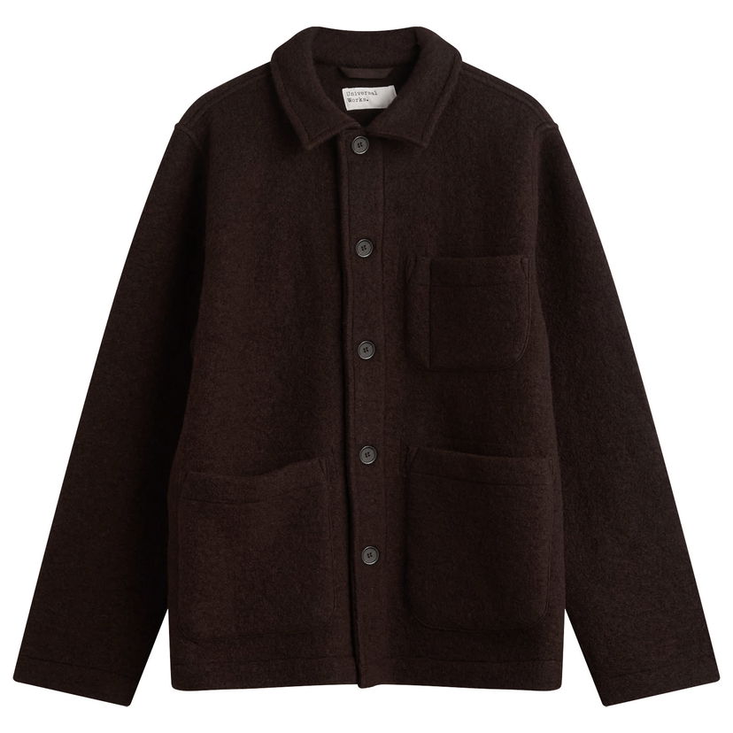 Jacka Universal Works Universal Works Wool Fleece Field Jacket, Size Small Brun | 00017-BRN