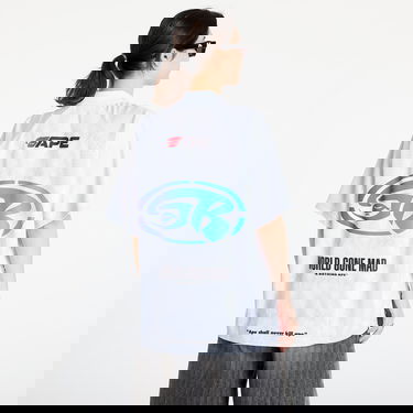 Polotröja BAPE A BATHING APE Flame Pattern Overall Print Half Zip Relax Fit Polo Shirt Vit | 001POL301304MWHT, 2