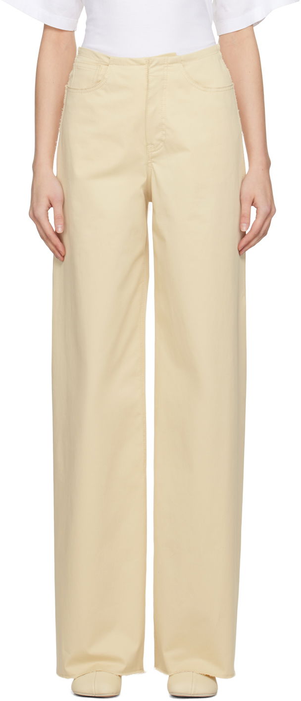 Byxor Maison Margiela MM6 Five-Pocket Trousers Gul | S52KA0482 S54452