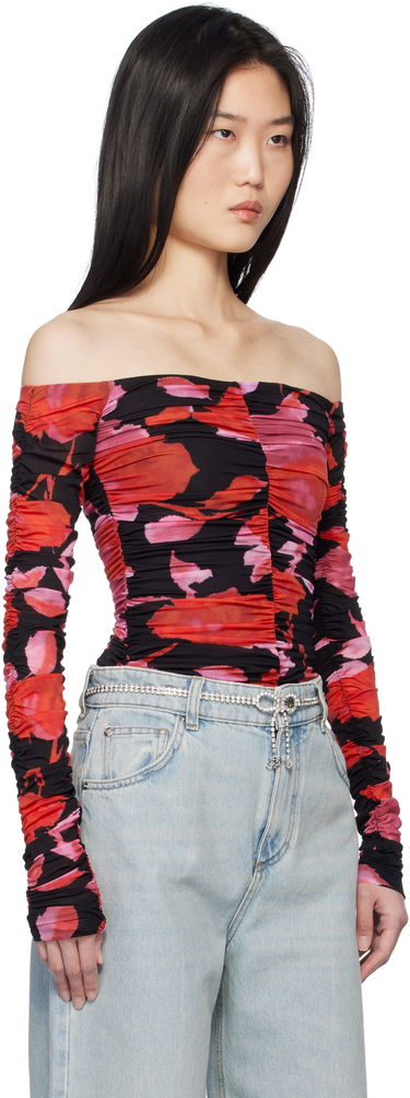 Linne Blumarine Blumarine Printed Jersey Draped Top Flerfärgad | P522C361A, 1