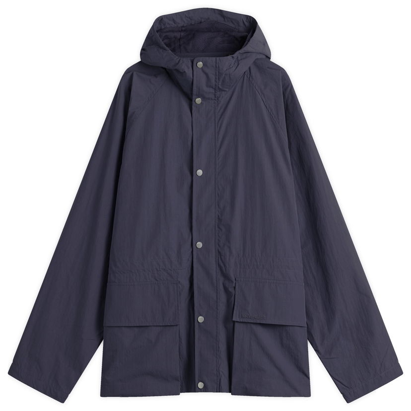 Regnrock NORSE PROJECTS Herluf Tech Poplin Jacket Mörkblå | N55-0625-7004