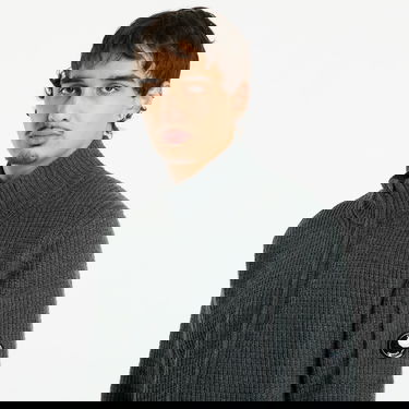 Sweater C.P. Company Lambswool Grs Full Zip Sweater Dark Shadow Grey Grå | 19CMKN131A110149A-978, 1