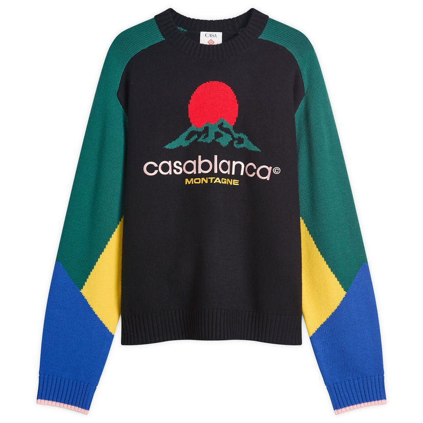 Sweater Casablanca Casablanca Intarsia Crew Knit, Size Large Flerfärgad | MPF25-KW-1008-01