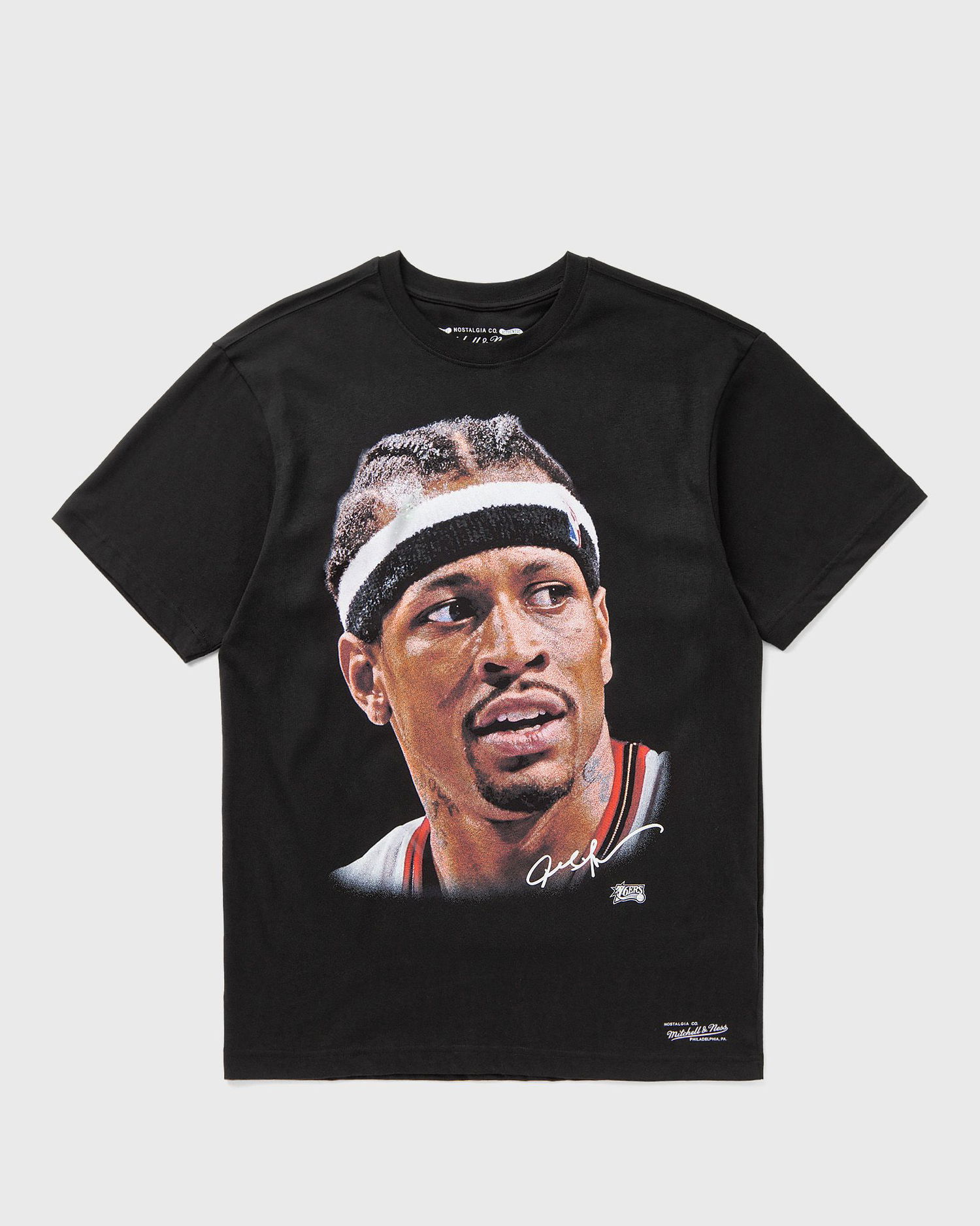 T-shirt Mitchell & Ness NBA Philadelphia 76ers Allen Iverson Big Face T-Shirt Svart | SS13861-P76BLCK, 0