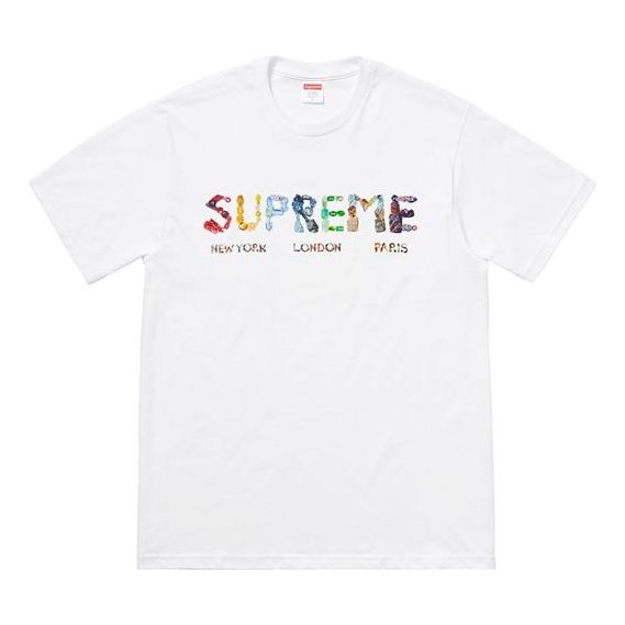 T-shirt Supreme Alphabet Logo Short Sleeve T-Shirt Vit | SUP-SS18-479, 0