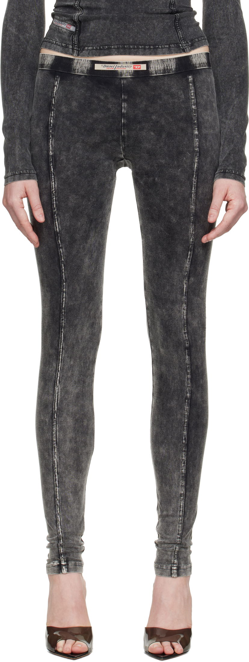 Damasker Diesel Diesel Athena-Dnm Leggings Grå | A17571 0SHAN