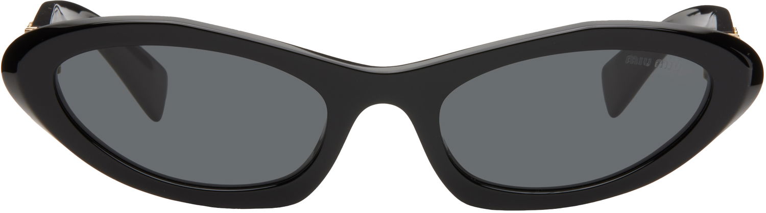 Solglasögon Miu Miu Miu Miu Pointed Cat Eye Acetate Sunglasses Svart | 0MU 09YS 8056597886314, 0