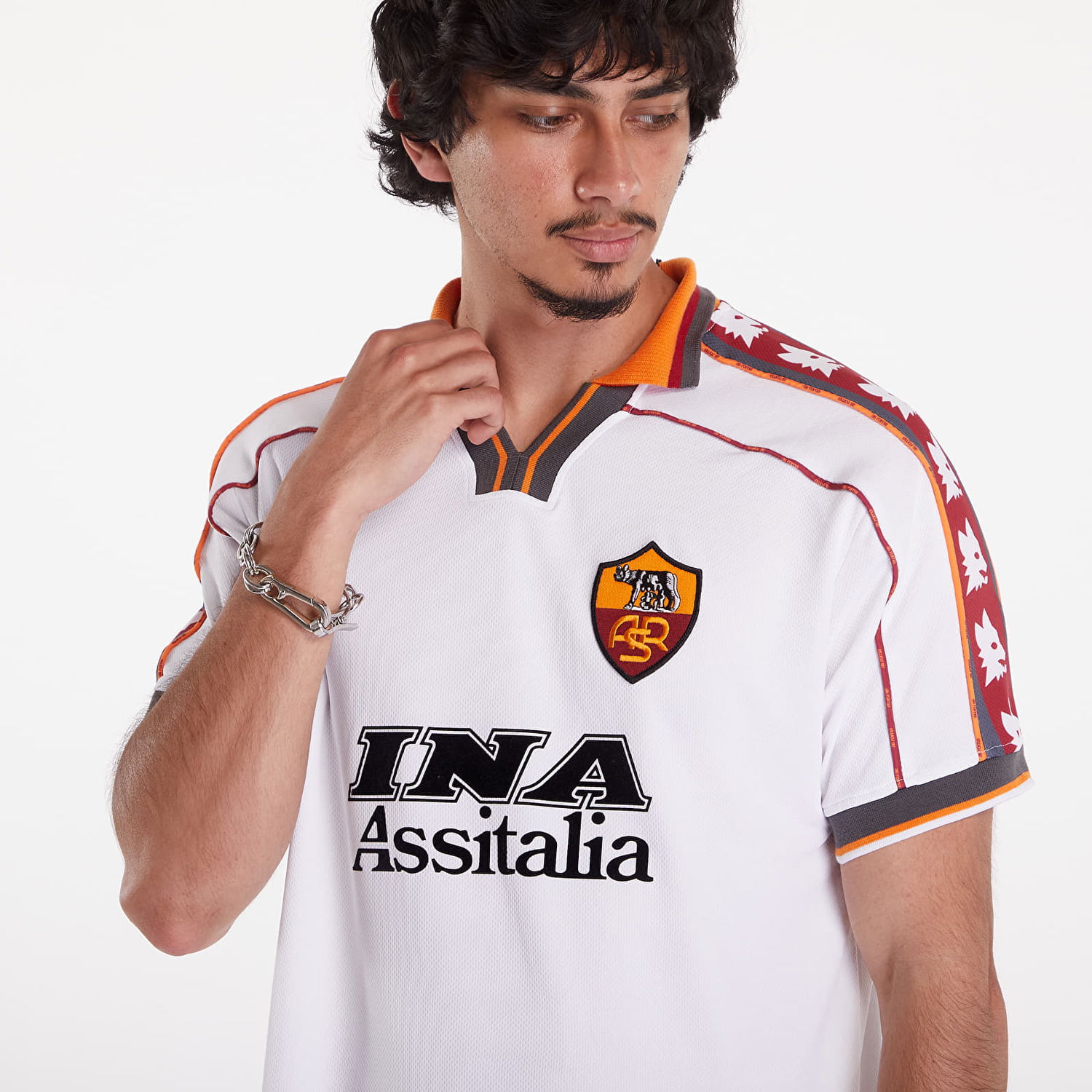 Jersey COPA AS Roma 1998 - 99 Away Retro Football Shirt Vit | 379-003, 1