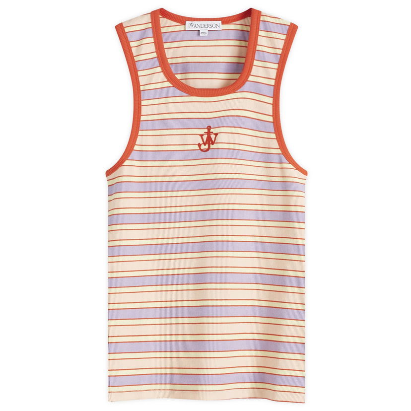 Linne JW Anderson Striped Contrast Trim Vest Flerfärgad | JO0263-PG1725-398