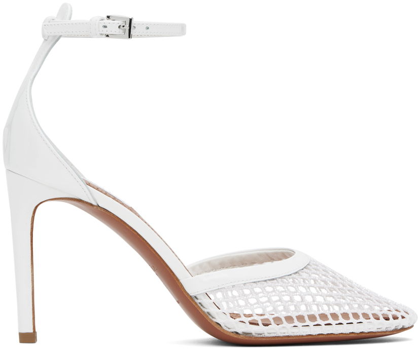 Sneakers och skor Alaïa High Fishnet Heels Vit | AA3E049TK007