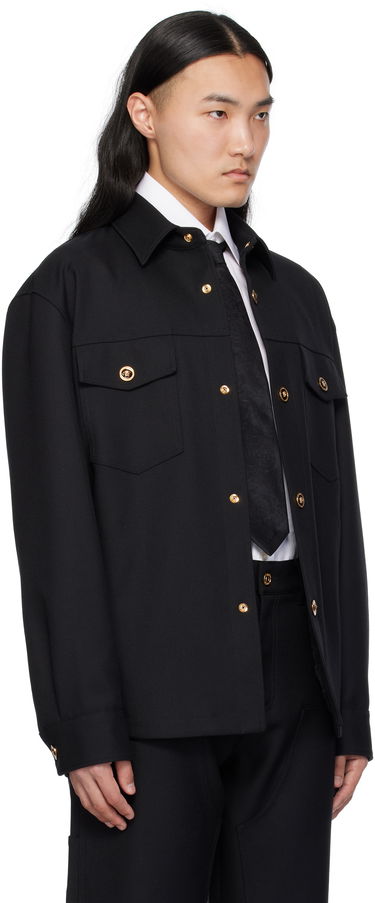 Jacka Versace Versace Cavalry Wool Overshirt Svart | 1018867_1A08771, 1