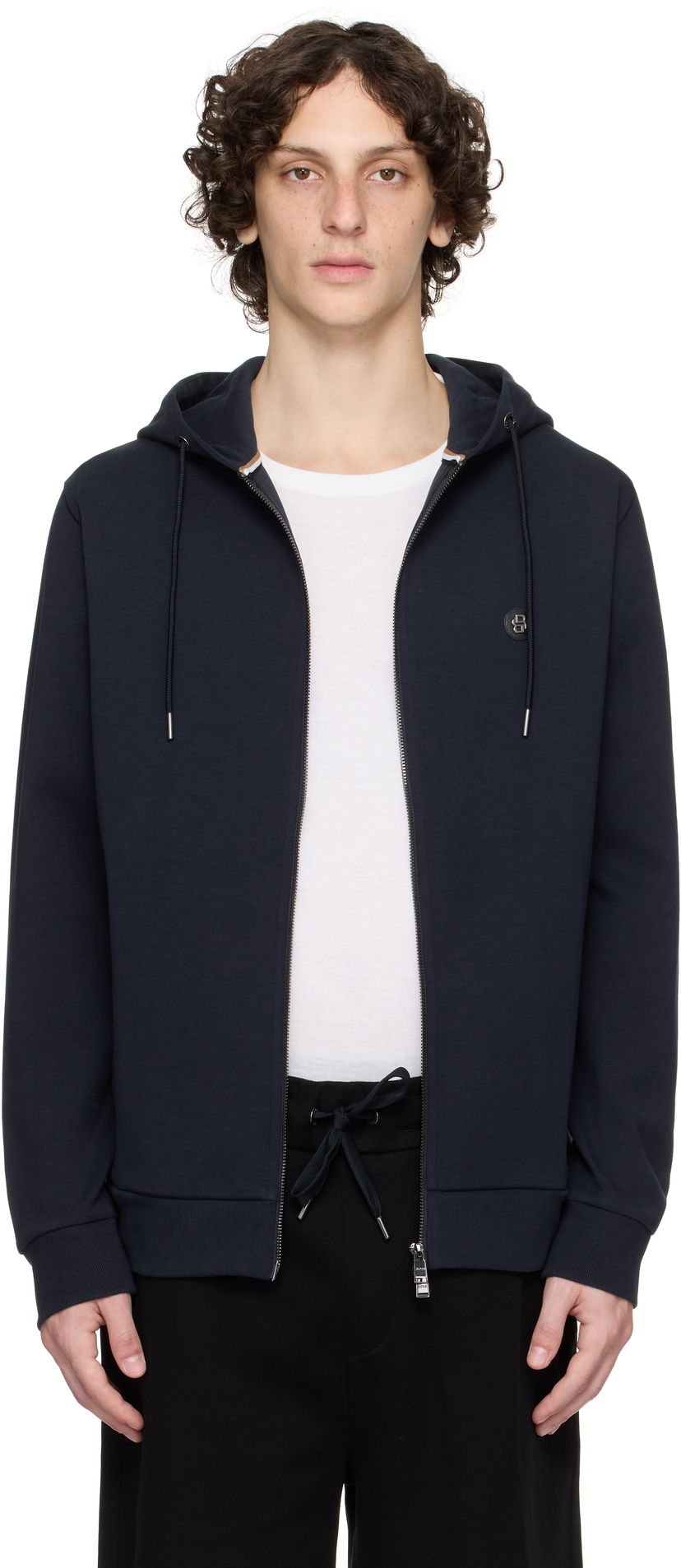 Sweatshirt BOSS BOSS Zip Hoodie Mörkblå | 50520303