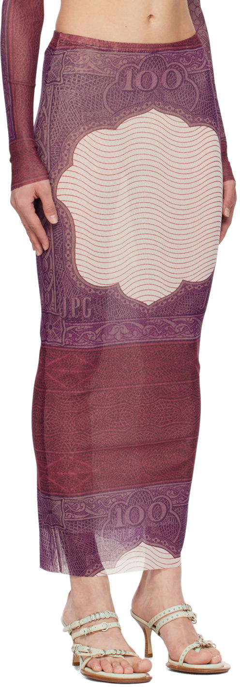 Kjol Jean Paul Gaultier Gaultier 'The Cartouche' Maxi Skirt Bourgogne | 24/25-F-JU142-T515-300128, 1