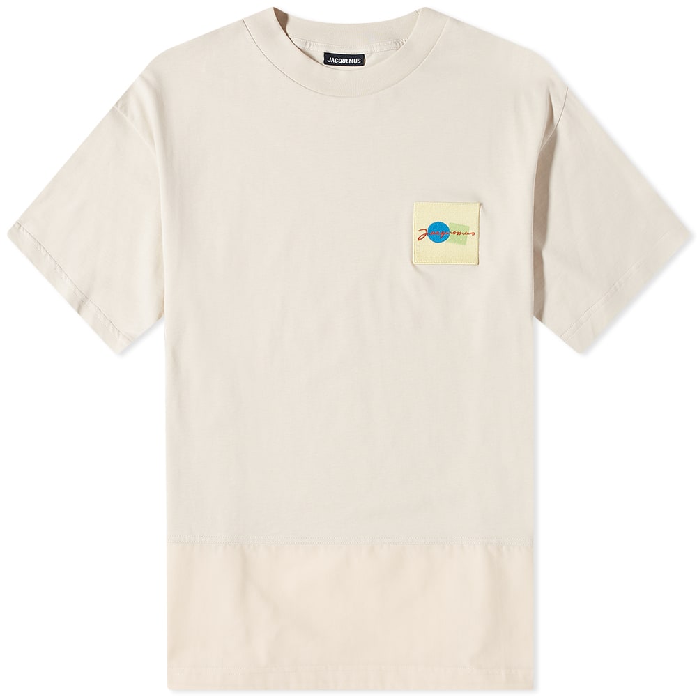 T-shirt Jacquemus Patch Logo Tee Beige | 225JS004-2067-LTBG, 0