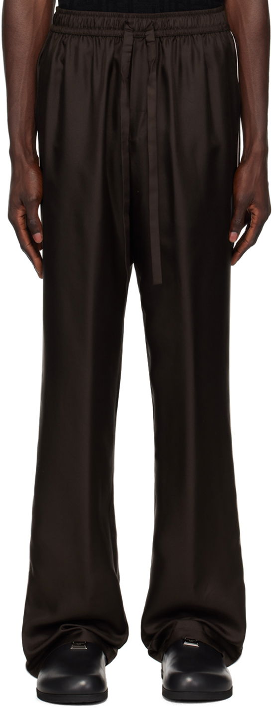 Byxor Dolce & Gabbana Silk Lounge Pants Brun | GVRMAZFU1S4, 0