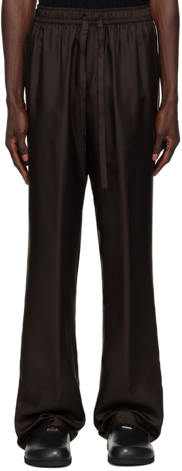 Byxor Dolce & Gabbana Silk Lounge Pants Brun | GVRMAZFU1S4, 0