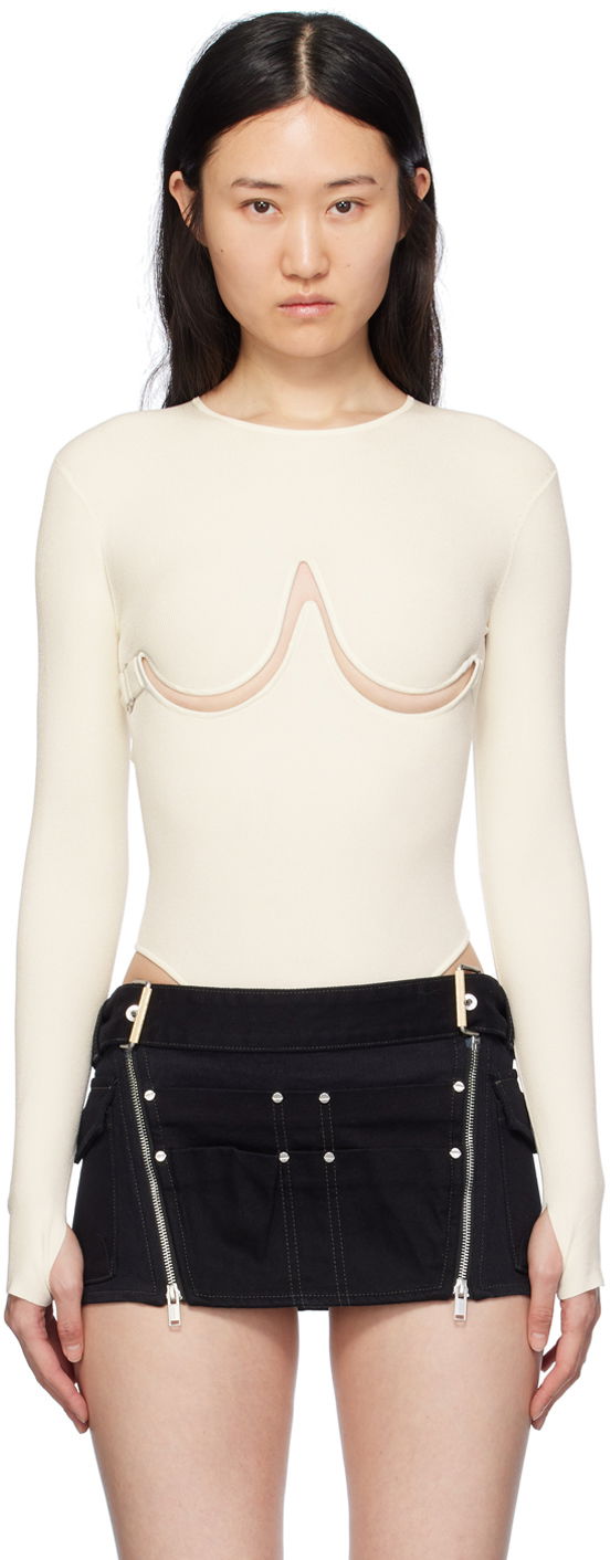 Kropp Dion Lee Double Underwire Bodysuit Vit | A7791PS24