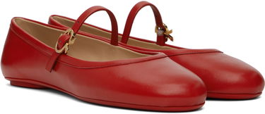 Sneakers och skor Gianvito Rossi Gianvito Rossi Carla Ballerina Flats Röd | G22223-05GOM-NXF, 3