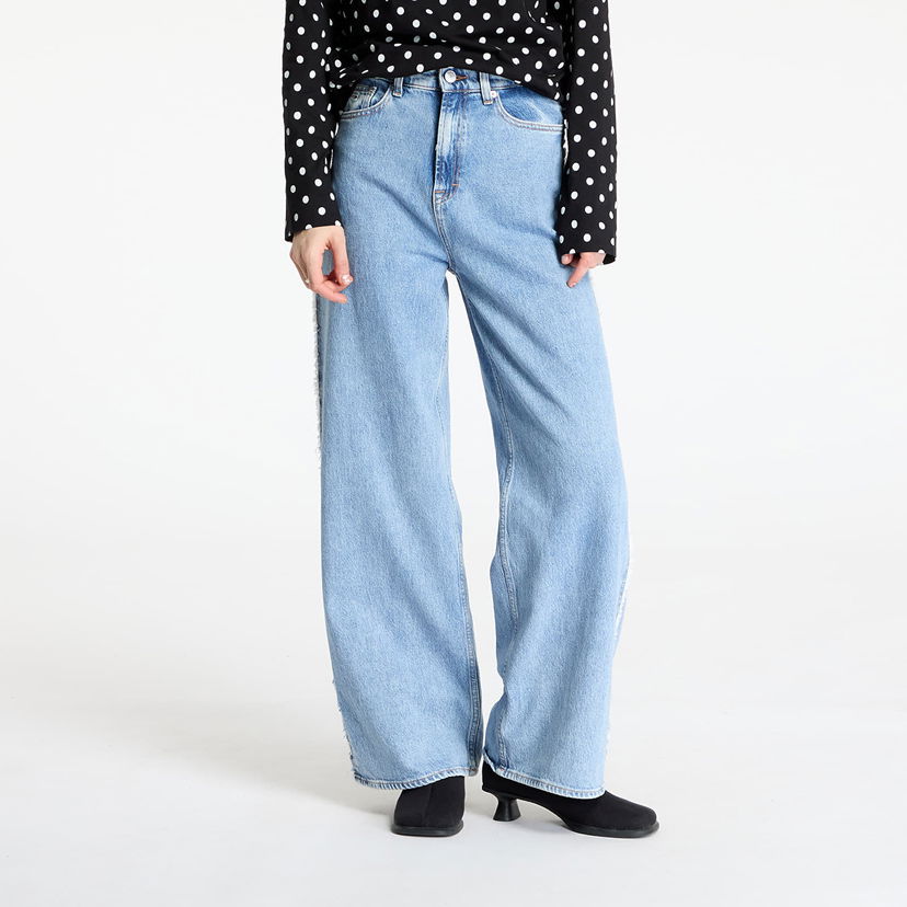 Jeans Tommy Hilfiger Tommy Jeans Claire High Rise Wide Fringe Jeans W31/L32 Blå | DW0DW20591 1AB