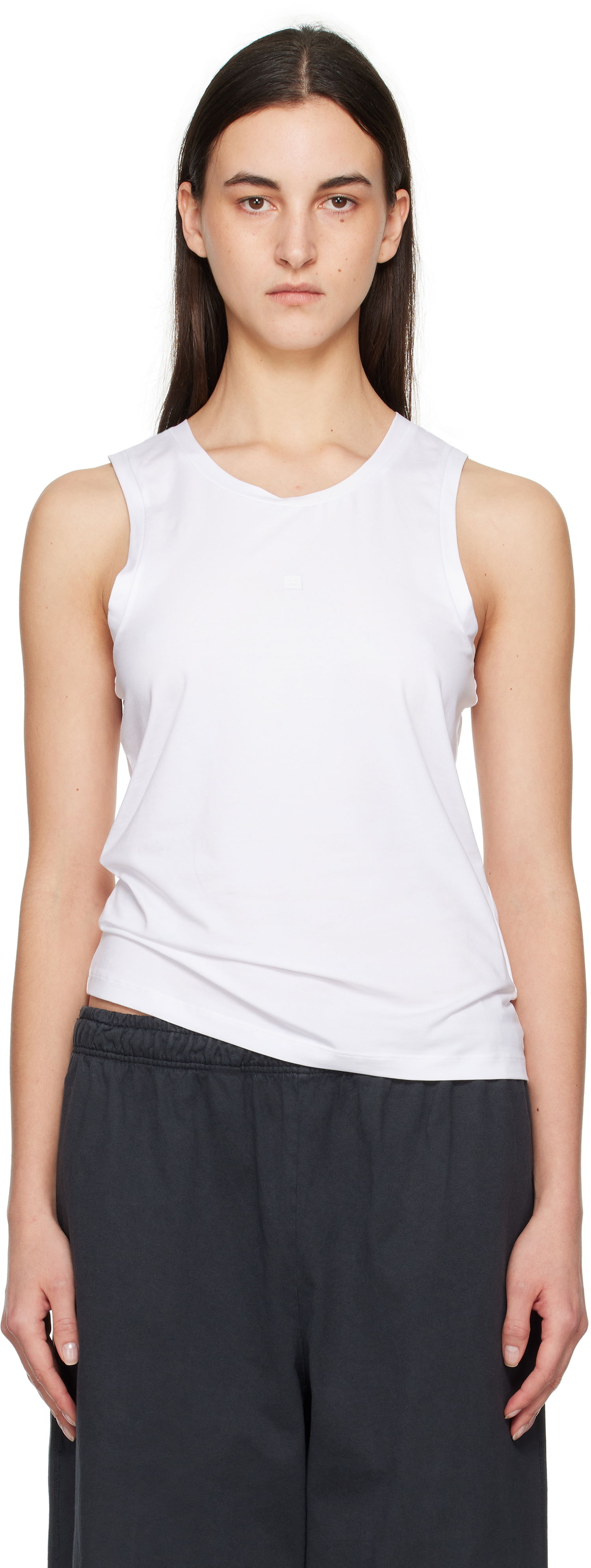 Linne Acne Studios Acne Studios Jersey Tank Top Vit | CL0314-, 0
