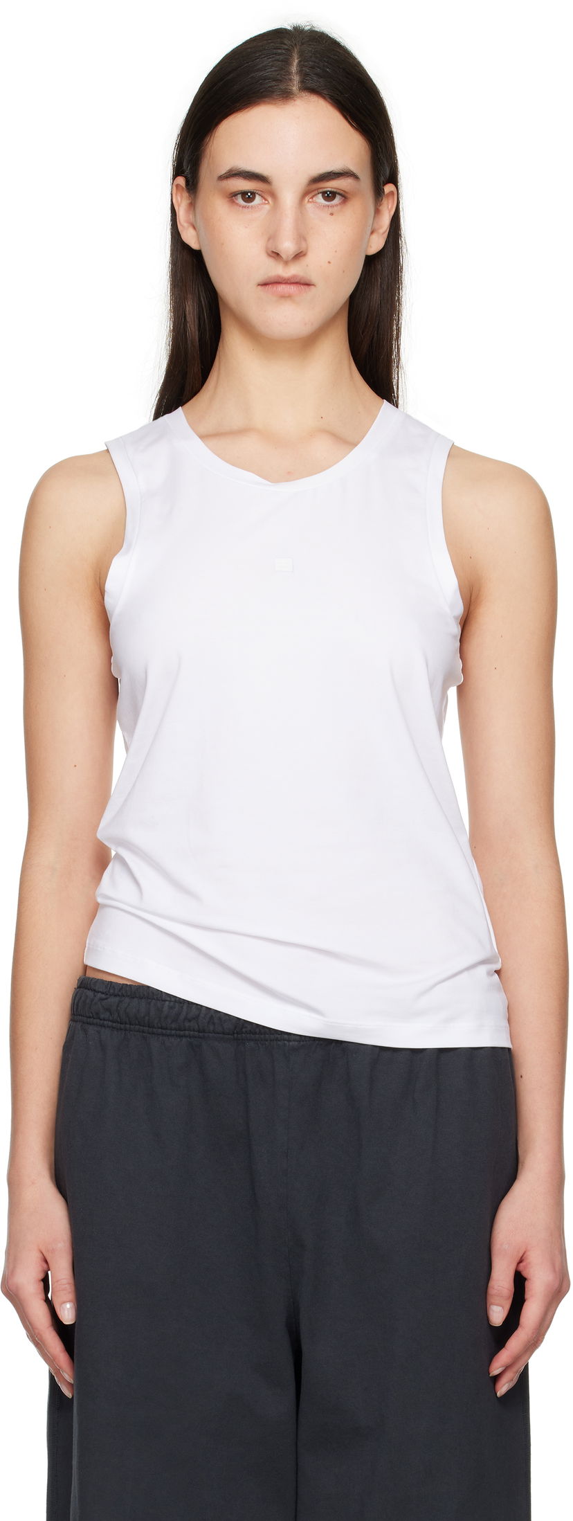 Linne Acne Studios Acne Studios Jersey Tank Top Vit | CL0314-