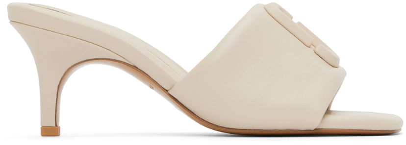 Tillbehör Marc Jacobs Marc Jacobs 'The Leather J Marc' Heeled Sandals Beige | 2S4FSA001F08