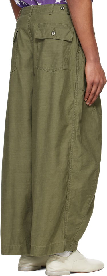 Cargo byxor Needles NEEDLES H.D. Wide-Leg Trousers Grön | QV153, 2