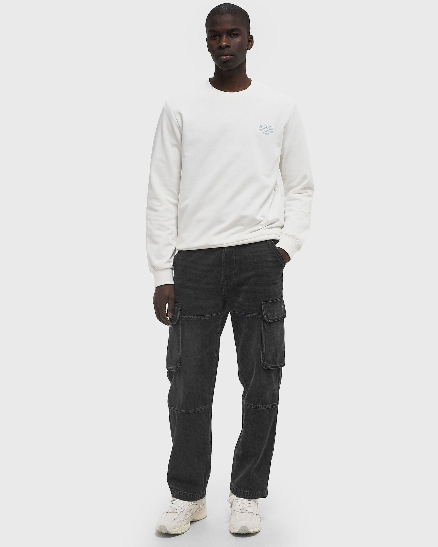 Sweater A.P.C. A.P.C. Standard Rue Madame Sweatshirt Vit | COHGR-M27913-ALI, 1