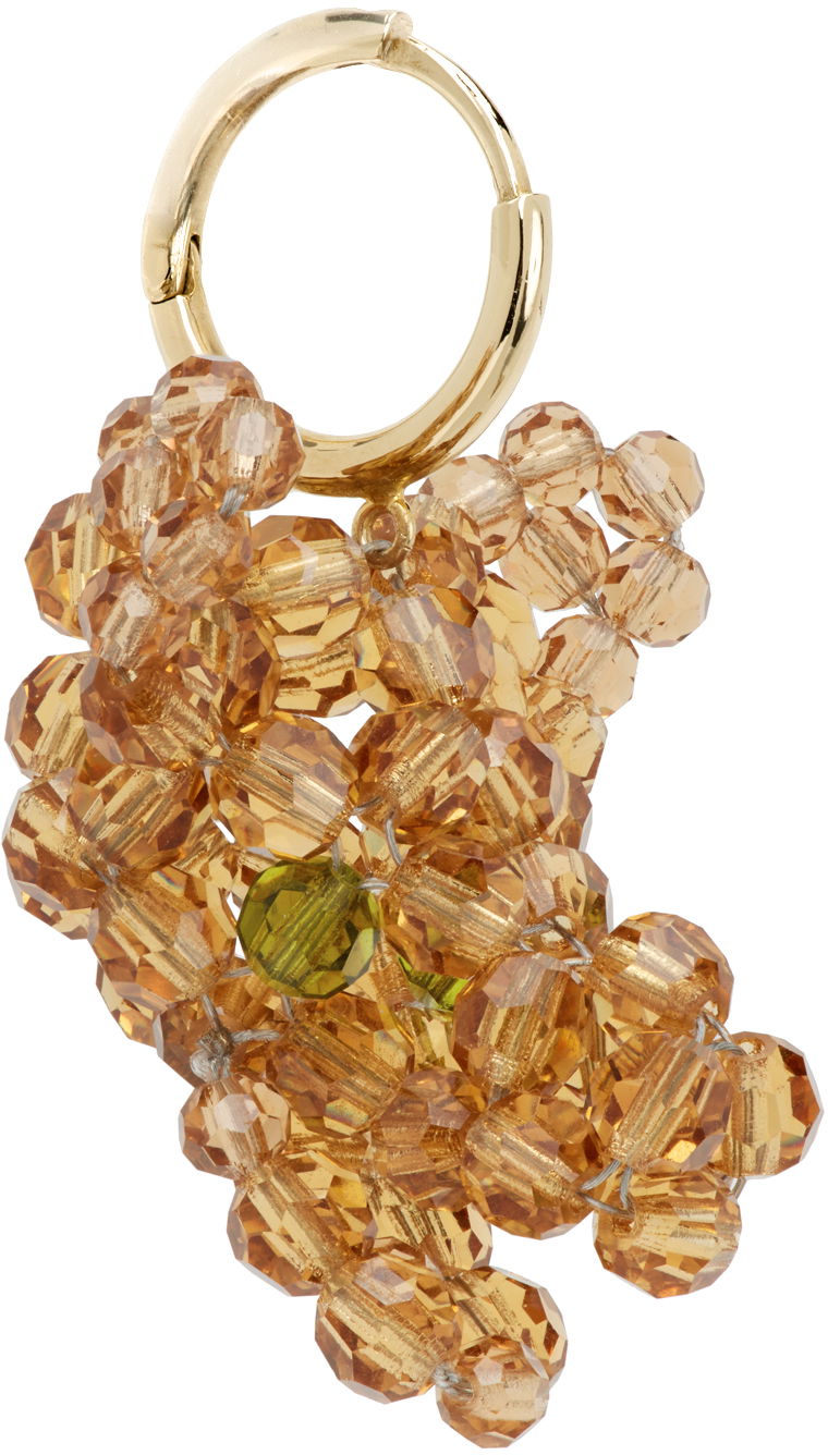 Örhängen Simone Rocha Simone Rocha Creature Trophy Head Beaded Single Earring Gul | ERG511-M 0903, 1