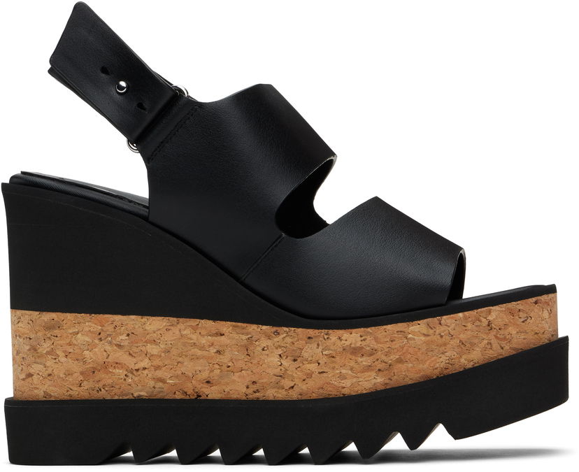 Sneakers och skor Stella McCartney Elyse Alter Mat Platform Wedges Svart | 810392AP00P0