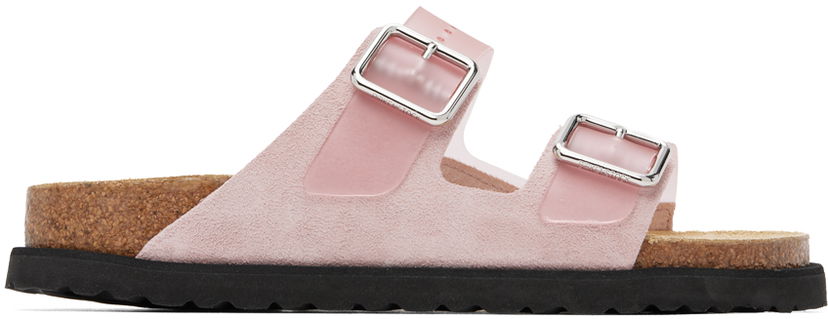 Kläder Birkenstock Arizona PVC Milky Sandals Rosa | 1028675
