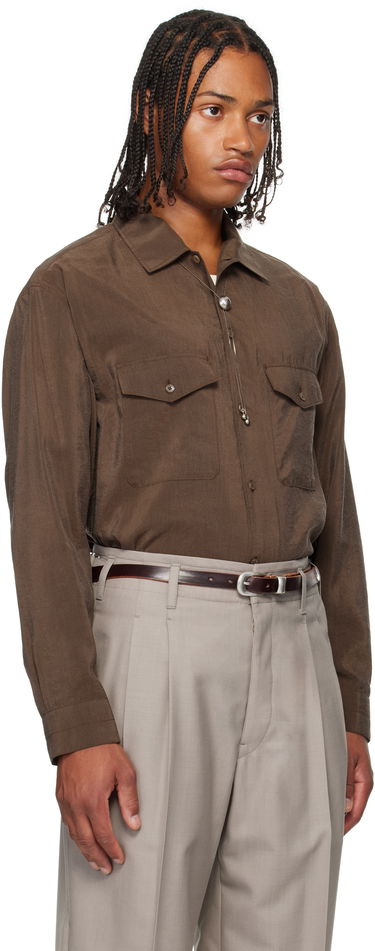Skjorta LEMAIRE Lemaire Convertible Collar Shirt Svart | SH1202 LF1308, 4
