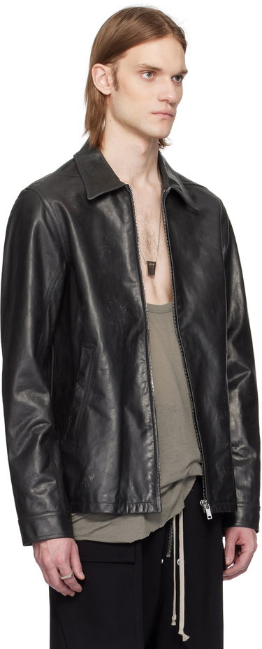 Jacka Rick Owens Rick Owens Hollywood Brad Leather Jacket Svart | RU01E5764 LTP, 1