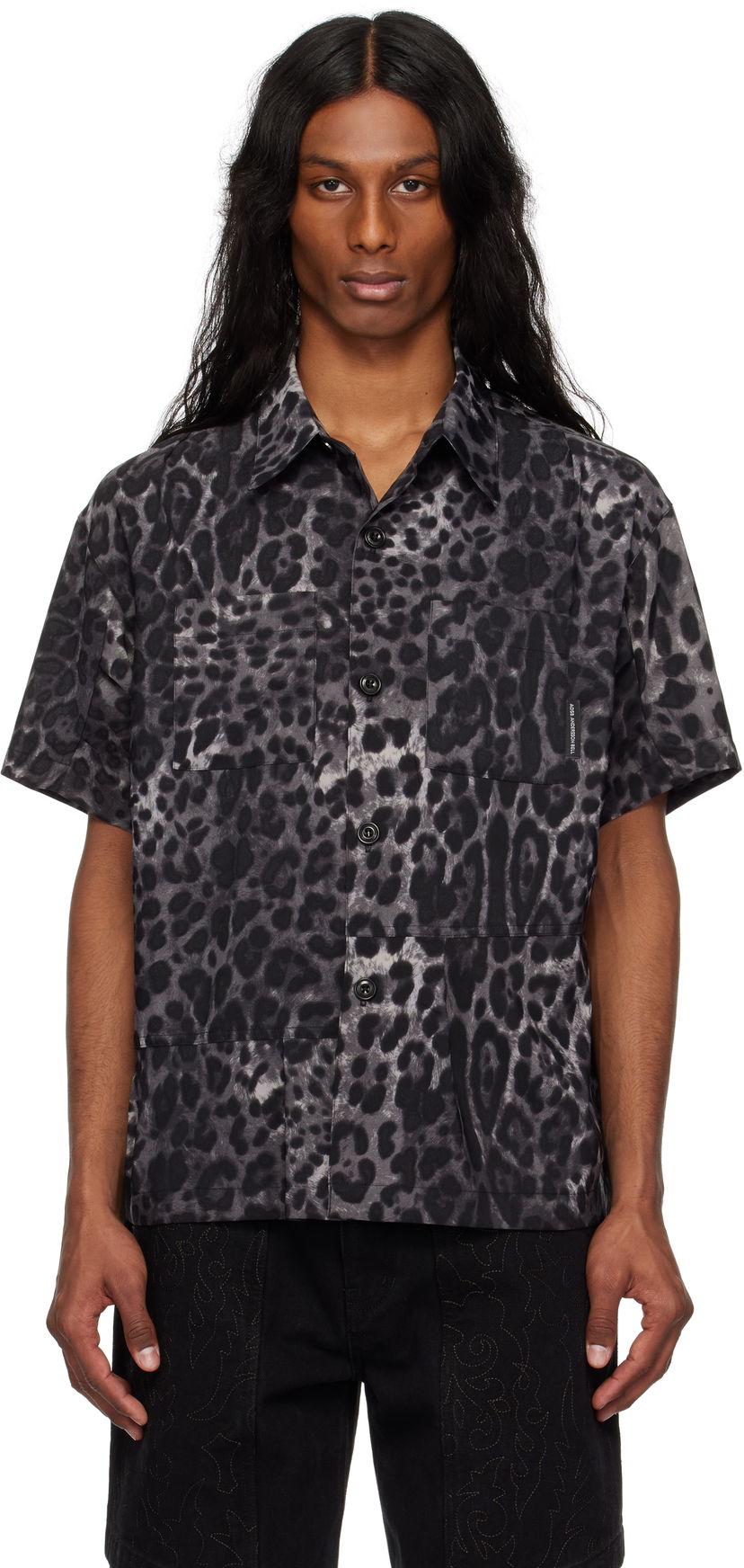 Skjorta Andersson Bell Andersson Bell Leopard Print Shirt Svart | atb1277m