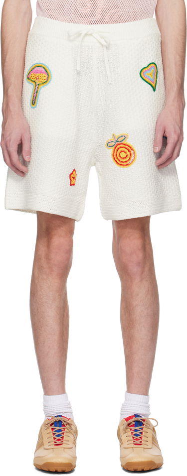 Shorts Casablanca Casablanca Motif Crochet Shorts Vit | MS25-KW-916-01, 0