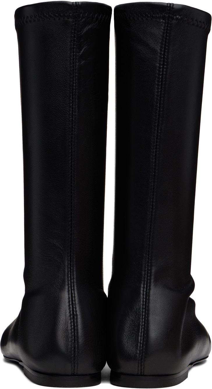 Kläder TOTEME TOTEME 'The Sock' Stretch Leather Boots Svart | 244-WAS0160-LE0089, 1