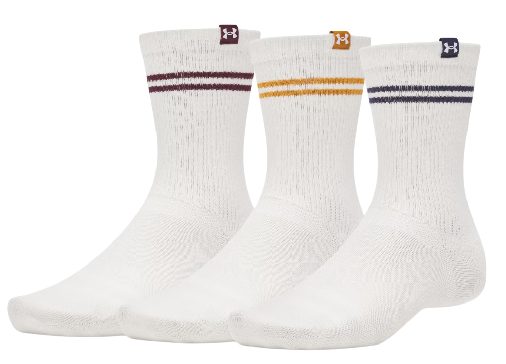 Strumpor Under Armour Sportswear Cotton Striped Crew Socks Vit | 1390130-110, 0