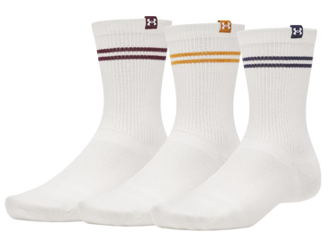 Strumpor Under Armour Sportswear Cotton Striped Crew Socks Vit | 1390130-110, 0