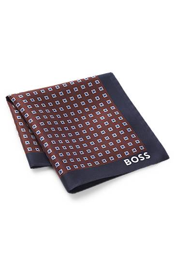 Halsduk BOSS Silk pocket square with geometric digital print Flerfärgad | 50551499, 1